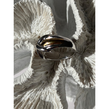 925 Sterling Silver Gold Plated Part Ring Size 7