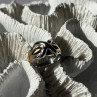 925 Sterling Silver Gold Plated Part Ring Size 7