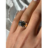 925 Sterling Silver Gold Plated Part Ring Size 7