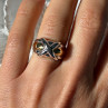 925 Sterling Silver Gold Plated Part Ring Size 7