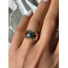 925 Sterling Silver Gold Plated Part Ring Size 7