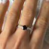 925 Sterling Silver Garnet Ring Size 9