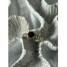 925 Sterling Silver Garnet Ring Size 9