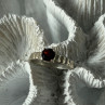 925 Sterling Silver Garnet Ring Size 9