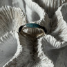 925 Sterling Silver Turquoise & Onyx Ring Size 7