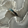 925 Sterling Silver Turquoise & Onyx Ring Size 7