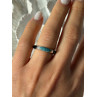 925 Sterling Silver Turquoise & Onyx Ring Size 7
