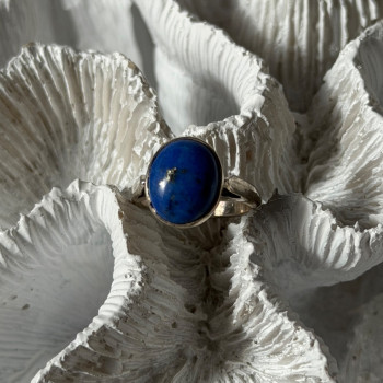Vintage 925 Sterling Silver Sodalite Ring Size 4.5