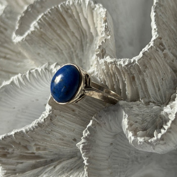 Vintage 925 Sterling Silver Sodalite Ring Size 4.5