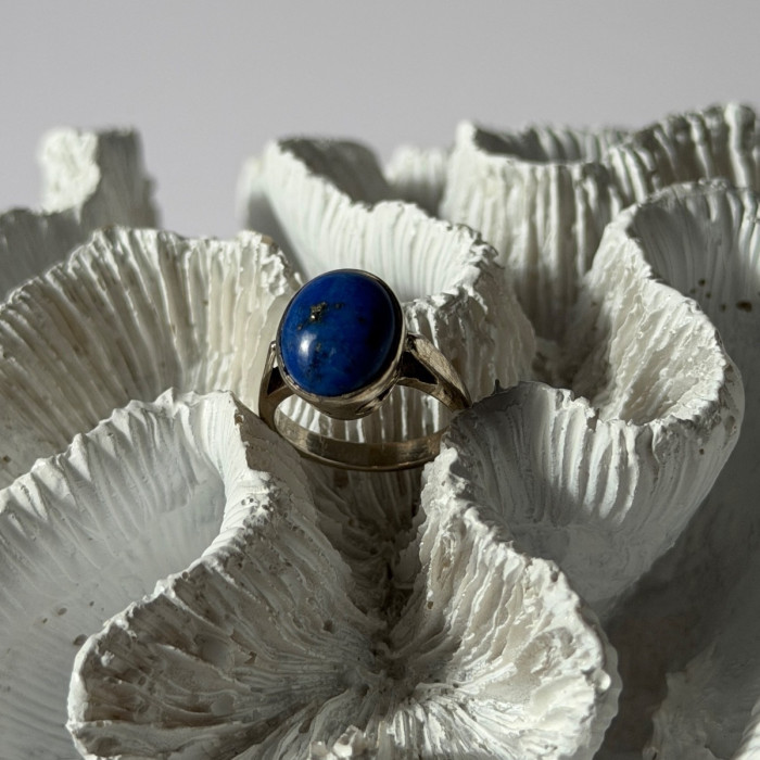 Vintage 925 Sterling Silver Sodalite Ring Size 4.5