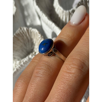 Vintage 925 Sterling Silver Sodalite Ring Size 4.5