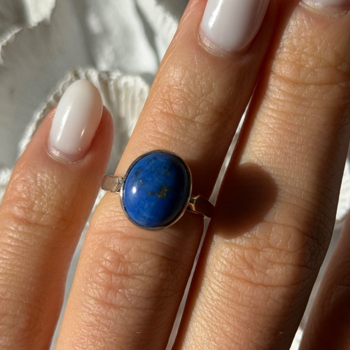 Vintage 925 Sterling Silver Sodalite Ring Size 4.5