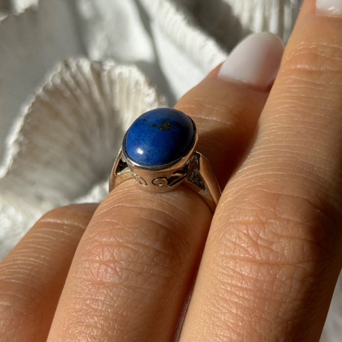 Vintage 925 Sterling Silver Sodalite Ring Size 4.5