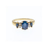 14K YELLOW GOLD  SAPPHIRE & DIAMONDS RING SIZE 7