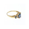 14K YELLOW GOLD  SAPPHIRE & DIAMONDS RING SIZE 7
