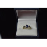 14K YELLOW GOLD  SAPPHIRE & DIAMONDS RING SIZE 7