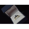 14K YELLOW GOLD  SAPPHIRE & DIAMONDS RING SIZE 7