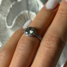 925 Sterling Silver Prasiolite Green Amethyst & Quartz Ring Size 5
