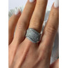 Elegant Design 925 Sterling Silver Cz Ring Size 8