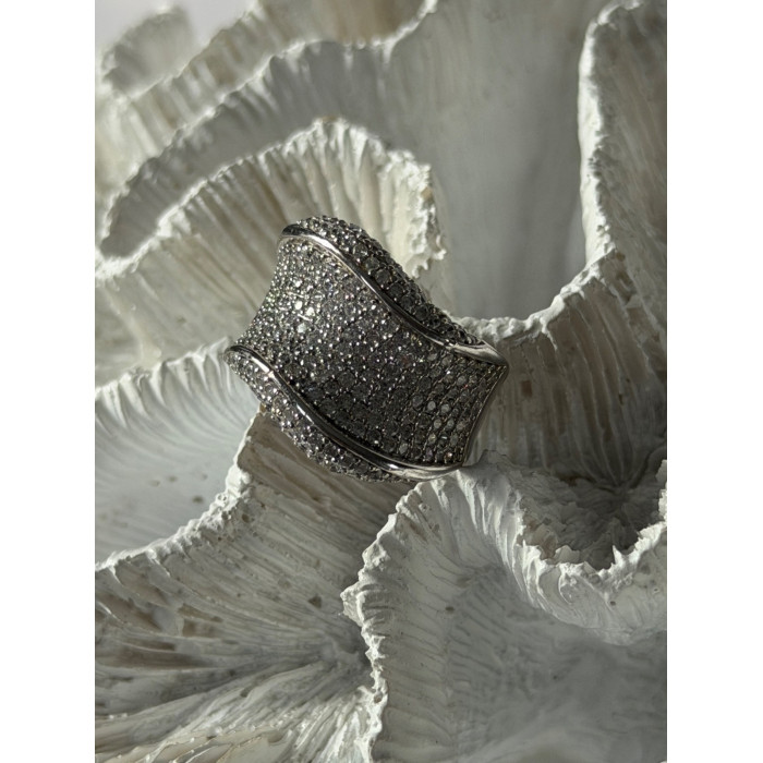 Elegant Design 925 Sterling Silver Cz Ring Size 8