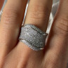 Elegant Design 925 Sterling Silver Cz Ring Size 8