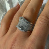 Elegant Design 925 Sterling Silver Cz Ring Size 8