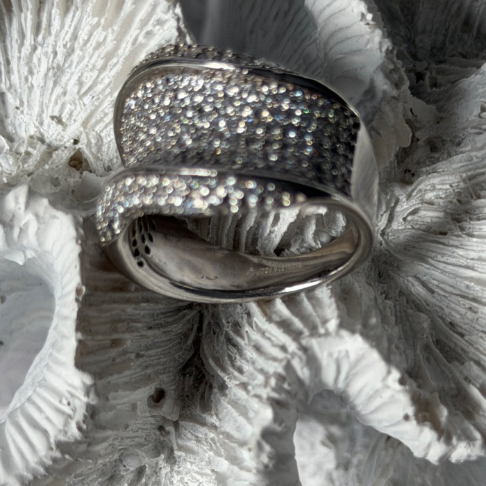 Elegant Design 925 Sterling Silver Cz Ring Size 8