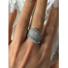 Elegant Design 925 Sterling Silver Cz Ring Size 8