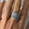Elegant Design 925 Sterling Silver Cz Ring Size 8