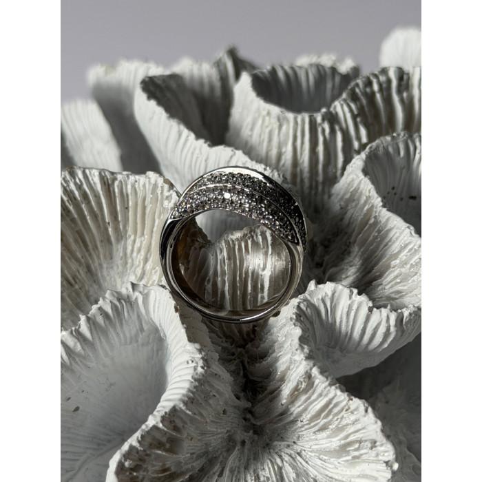 Elegant Design 925 Sterling Silver Cz Ring Size 8