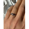 925 Sterling Silver & 10K Rose Gold Colorless Sapphire Ring Size 6