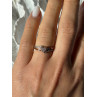 925 Sterling Silver & 10K Rose Gold Colorless Sapphire Ring Size 6
