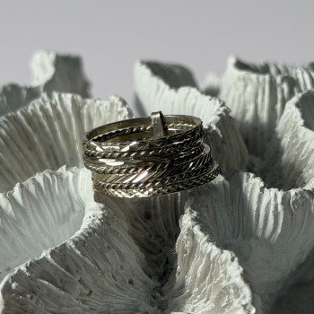 925 Sterling Silver Seven Rings Size 8.5