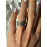 925 Sterling Silver Seven Rings Size 8.5