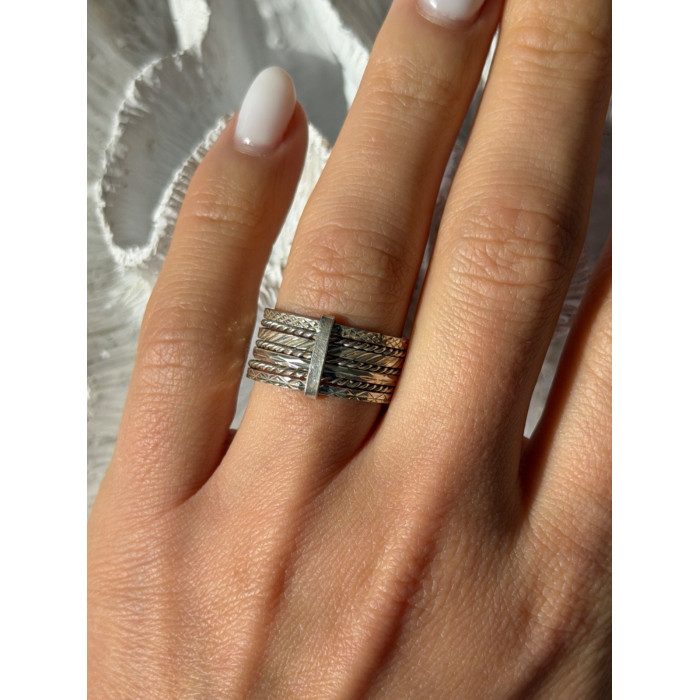 925 Sterling Silver Seven Rings Size 8.5