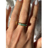 925 Sterling Silver Gold Plated Emerald Ring Size 9