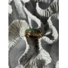 925 Sterling Silver Gold Plated Emerald Ring Size 9