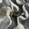 925 Sterling Silver Gold Plated Emerald Ring Size 9
