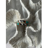Zuni 925 Sterling Silver Multi-Stone Ring Size 8