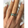 Zuni 925 Sterling Silver Multi-Stone Ring Size 8
