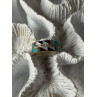 Zuni 925 Sterling Silver Multi-Stone Ring Size 8