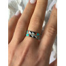 Zuni 925 Sterling Silver Multi-Stone Ring Size 8