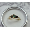 14K YELLOW GOLD EMERALD RING SIZE 10.5