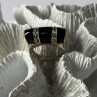 Vintage 925 Sterling Silver Onyx & Marcasite Ring Size 8.5