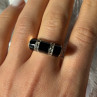 Vintage 925 Sterling Silver Onyx & Marcasite Ring Size 8.5