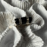 Vintage 925 Sterling Silver Onyx & Marcasite Ring Size 8.5