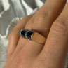 Vintage 925 Sterling Silver Onyx & Marcasite Ring Size 8.5