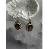 Vintage 925 Sterling Silver Garnet Earrings