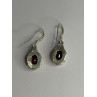 Vintage 925 Sterling Silver Garnet Earrings
