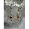 925 Sterling Silver Garnet Dangle Earrings